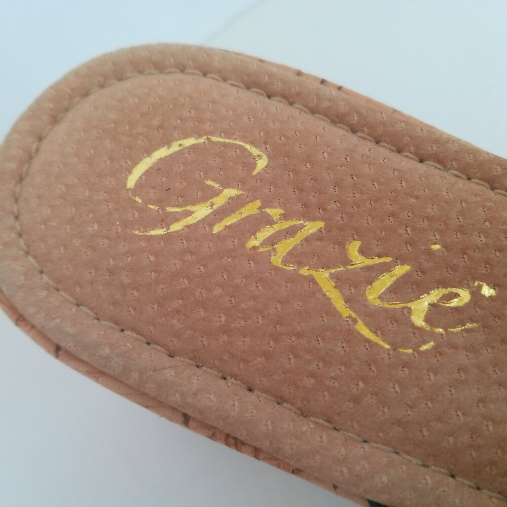 Grazie Wedge Heel Sandal 10 Black Embroidered Sugar Skull Woven Upper Cork Sole - Picture 6 of 14